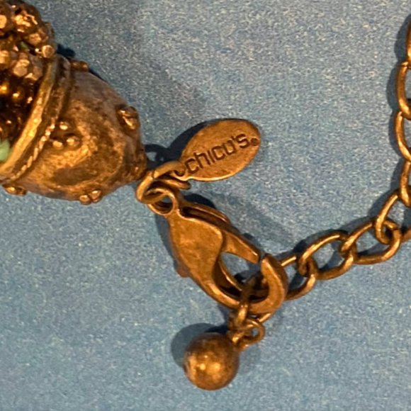 Chico's Turquoise Color Stones Necklace * - Picture 4 of 4